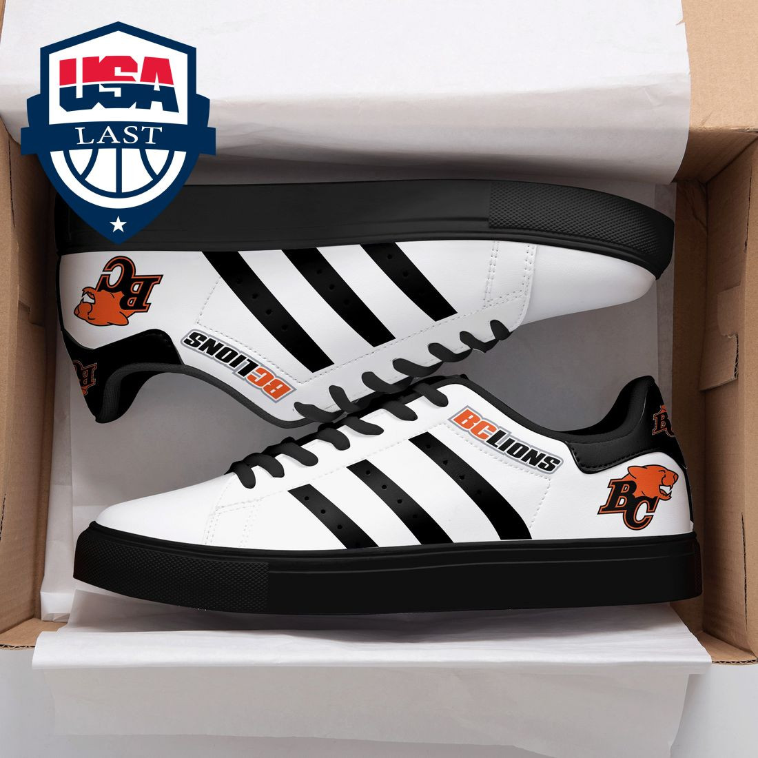 CFL BC Lions White Stan Smith Shoes , Trendy Style Sneakers ST0801