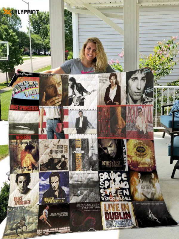 Bruce Springsteen 2 Quilt Blanket For Fans Home Decor Gift ,  Soft Quilt, King Size, All Season Cozy Quilt QB0901