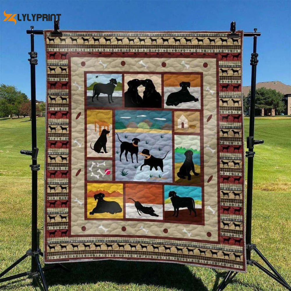 Dog Labrador 3D Customized Quilt , Soft Quilt, King Size, All Season Cozy Quilt QB0901