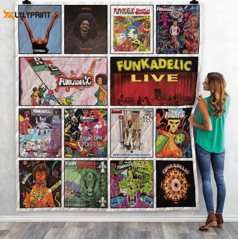 Funkadelic Albums Quilt Blanket For Fans Home Decor Gift 01 ,  Soft Quilt, King Size, All Season Cozy Quilt QB0901