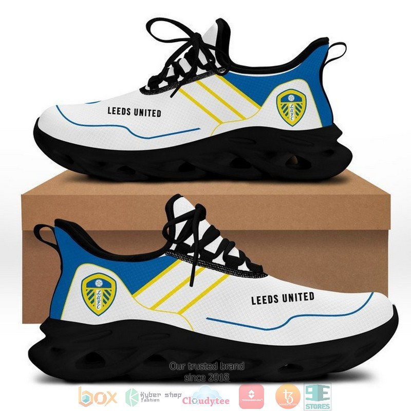 Leeds United Blue White Max Soul Shoes Custom for Men Women MS0601