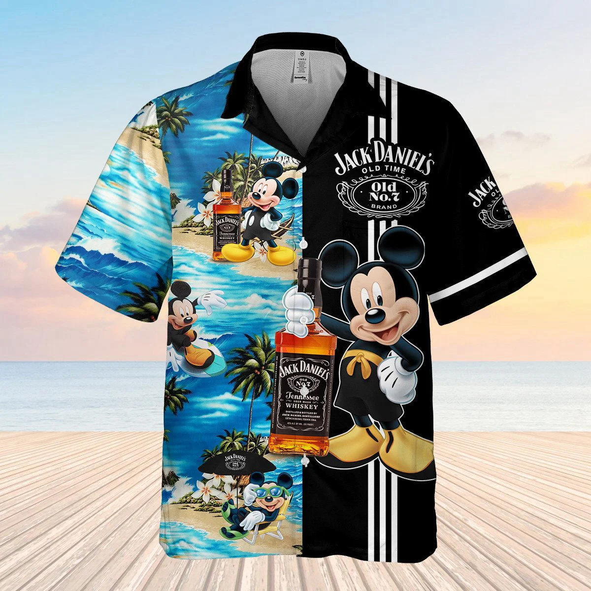jdtien Old Time Mickey Mouse Hawaiian Shirt HW0601
