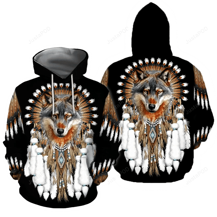 Native Wolf Dreamcatcher 3D All Over Print Hoodie, Zip-up Hoodie HZ0501