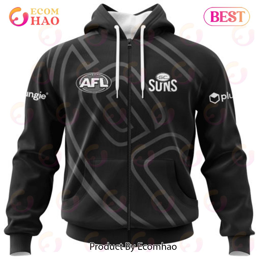 AFL Gold Coast Suns Special Monochrome Design 3D Hoodie, Zip Hoodie, Man - Women, Warm, Premium Quality HZ0501