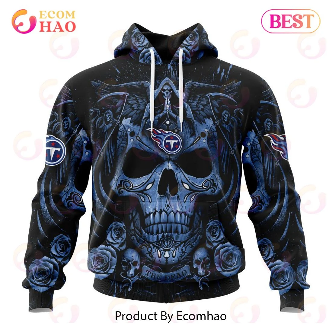 Best Tennessee Titans Special Design With Skull Art 3D Hoodie Limited Edition, Zip Hoodie, Man - Women, Warm, Premium Quality HZ0501