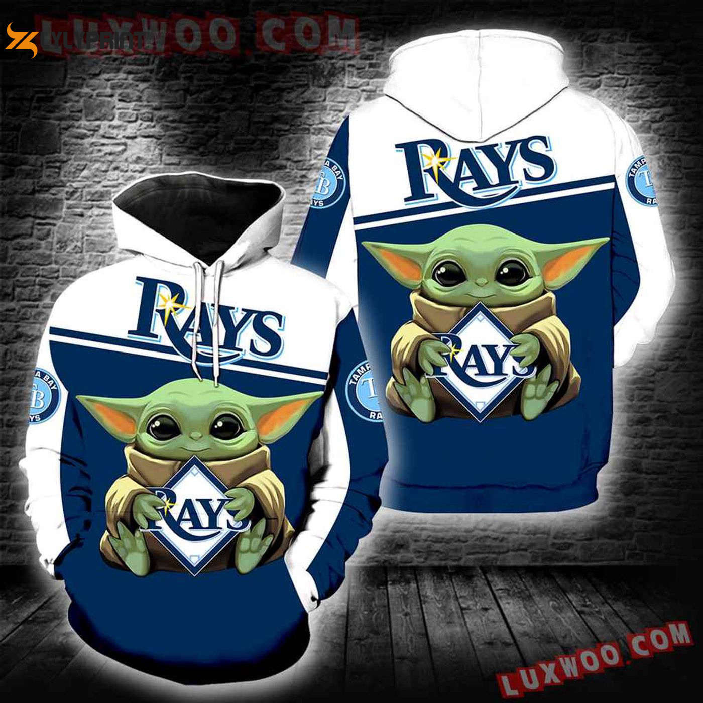 Tampa Bay Rays Baby Yoda Hoodie Stylish AOP Shirt for Fans HZ0501