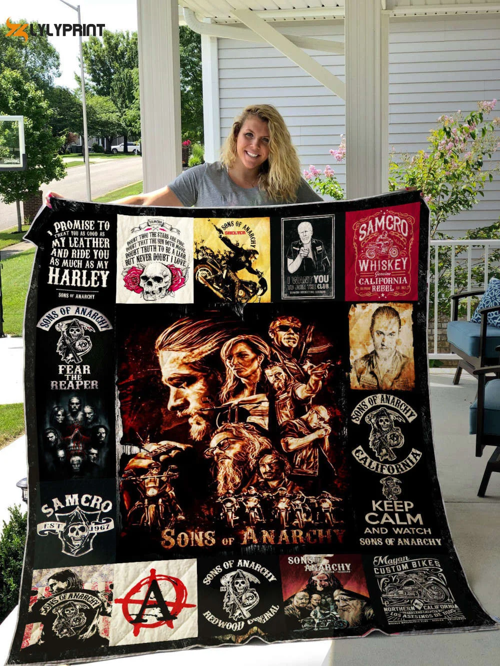 Sons Of Anarchy 1 Quilt Blanket For Fans Home Decor Gift ,  Soft Quilt, King Size, All Season Cozy Quilt QB0901