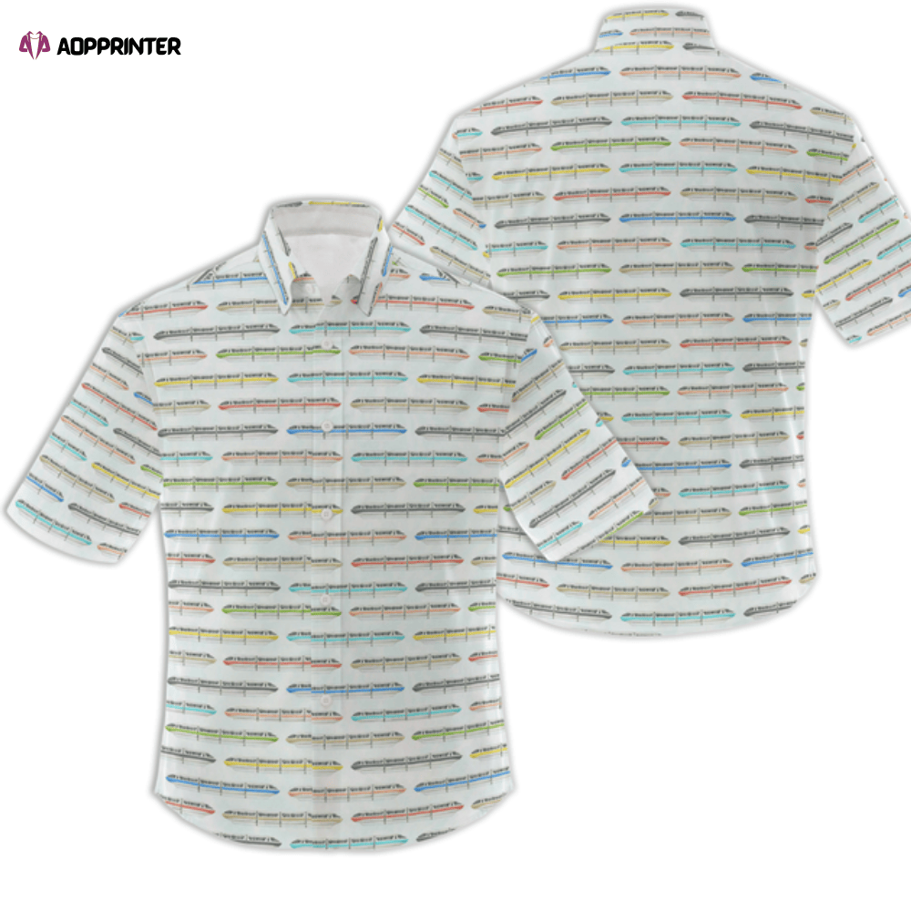 Disney Monorail Rainbow Disney Hawaiin Shirt HW0601