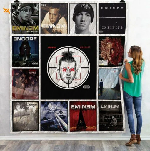 Eminem 4 Quilt Blanket For Fans Home Decor Gift ,  Soft Quilt, King Size, All Season Cozy Quilt QB0901