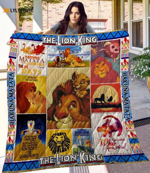 The Lion King Quilt Blanket For Fans Home Decor Gift , Soft Quilt, King Size, All Season Cozy Quilt QB0901