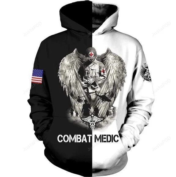 Combat Medic Usa 3D All Over Print Hoodie, Zip-up Hoodie HZ0501