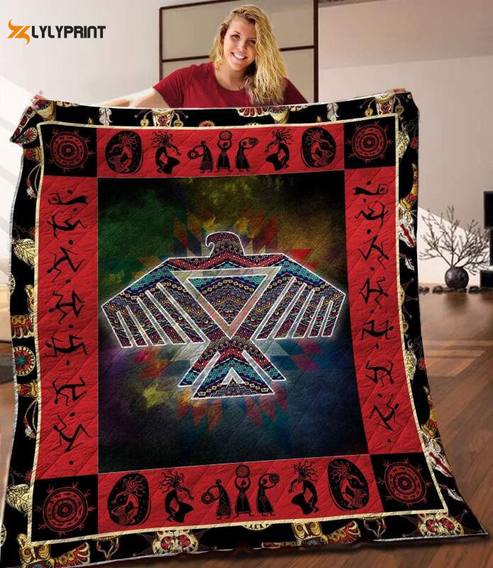 Native American 3D Customized Quilt , Soft Quilt, King Size, All Season Cozy Quilt QB0901