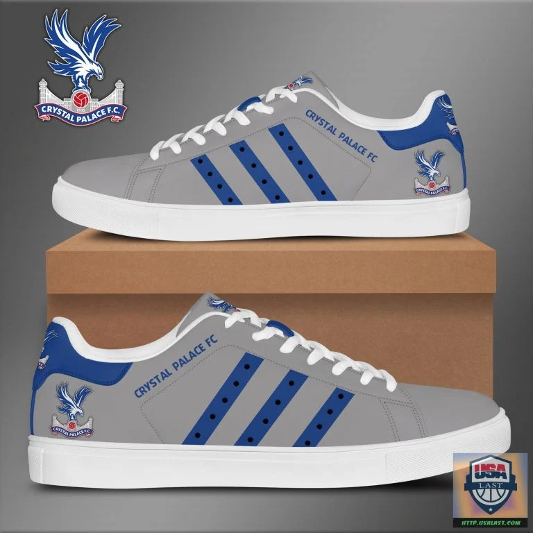 Custom Crystal Palace FC Grey Version Stan Smith Shoes for Men Women, Trendy Style Sneakers ST0801