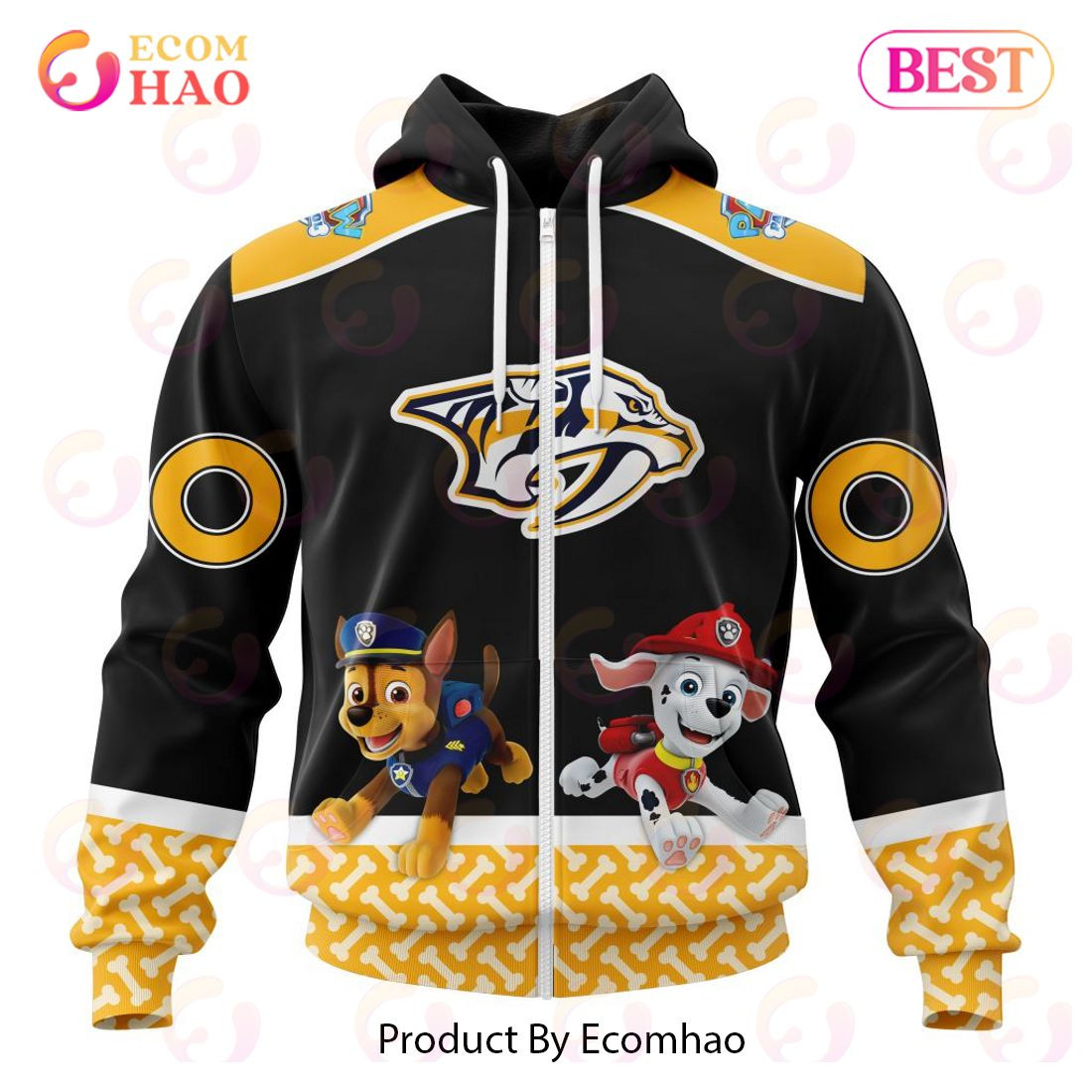 Nashville Predators Special Paw Patrol Design 3D Hoodie, Zip Hoodie, Man - Women, Warm, Premium Quality HZ0501