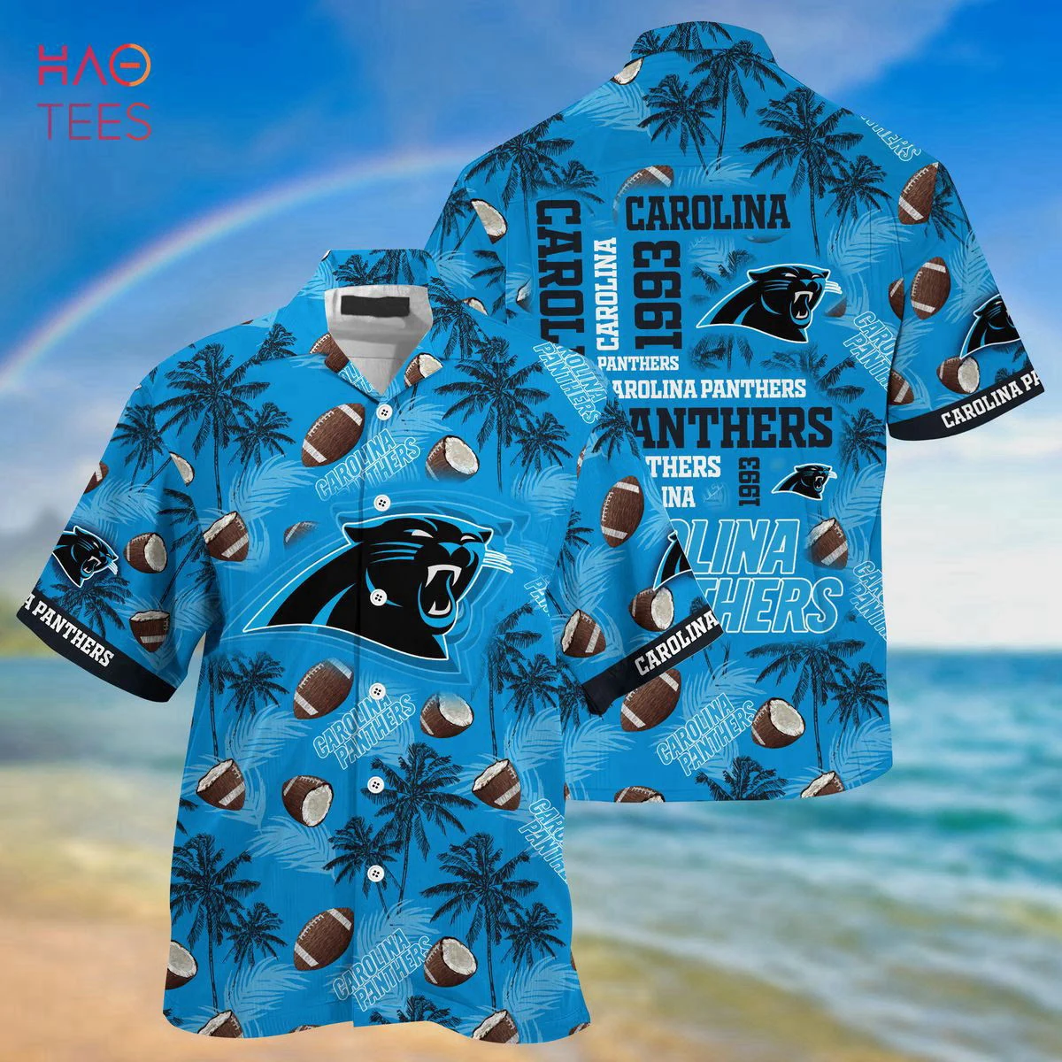 Blue Tropical Carolina Panthers NFL Hawaiian Shirt Summer 2023 HW0601