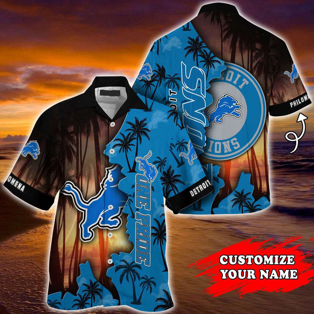 Detroit Lions NFL-Customized Summer Hawaii Shirt For Sports Enthusiasts HW0601