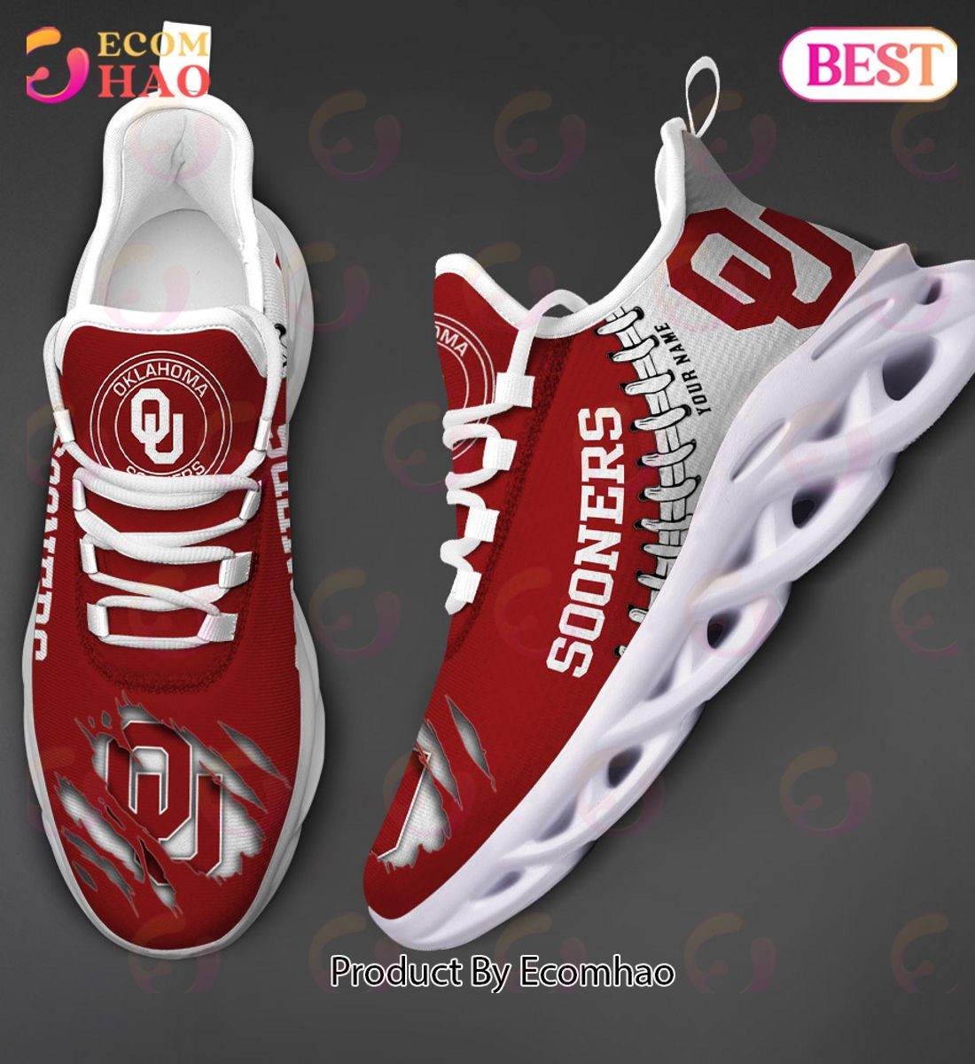 Oklahoma Sooners Max Soul Shoes Custom Name  Unisex sneakers MS0601