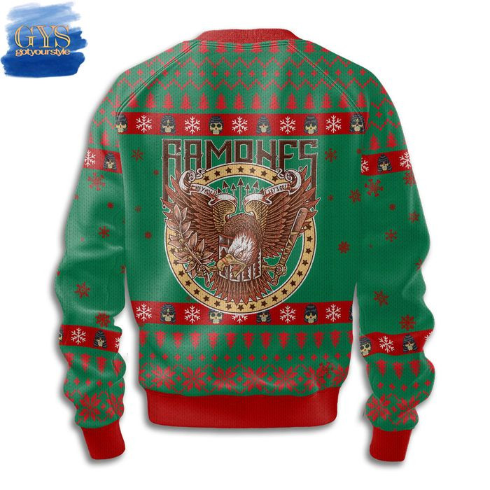 Ramones Rock Band Ugly Christmas Sweater , Cozy Soft Unisex Pullover SW0601