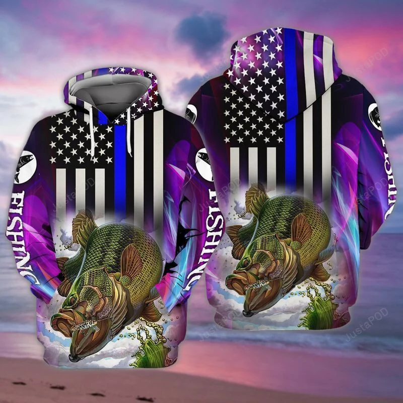 America Fishing 3D All Over Printed Hoodie, Zip- Up Hoodie HZ0501