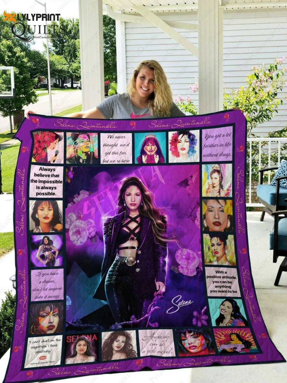 selena quintanilla Quilt Blanket For Fans Home Decor Gift , Soft Quilt, King Size, All Season Cozy Quilt QB0901