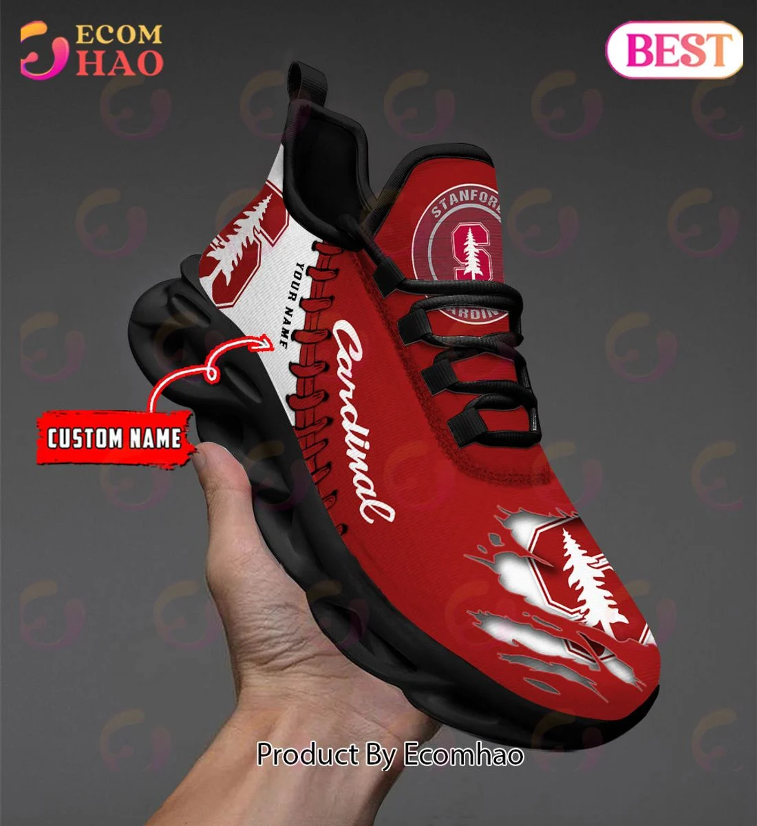 Stanford Cardinal Max Soul Shoes Custom Name - 5Q51  Unisex sneakers MS0601