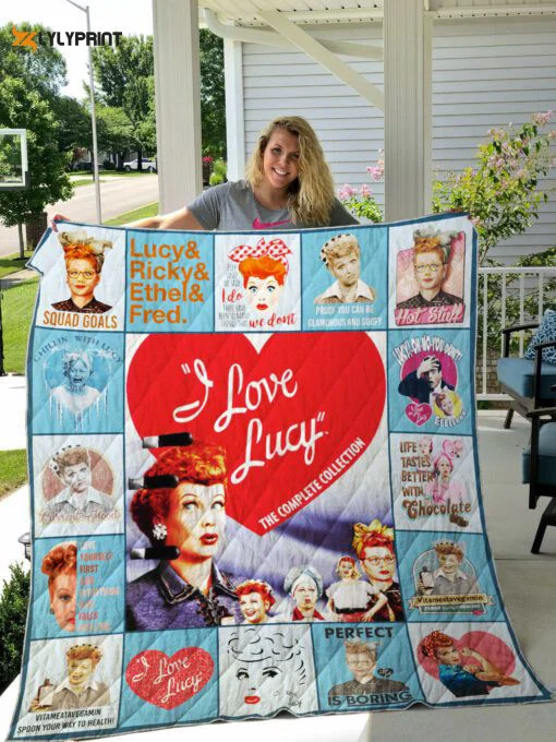 I Love Lucy 2 Quilt Blanket For Fans Home Decor Gift , Soft Quilt, King Size, All Season Cozy Quilt QB0901