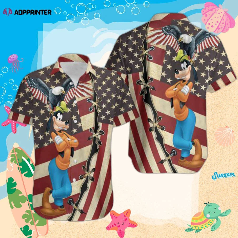 Goofy Hawaiian shirt 4th July US Flag Patriot Day Goofy Hawaii shirt HW0601