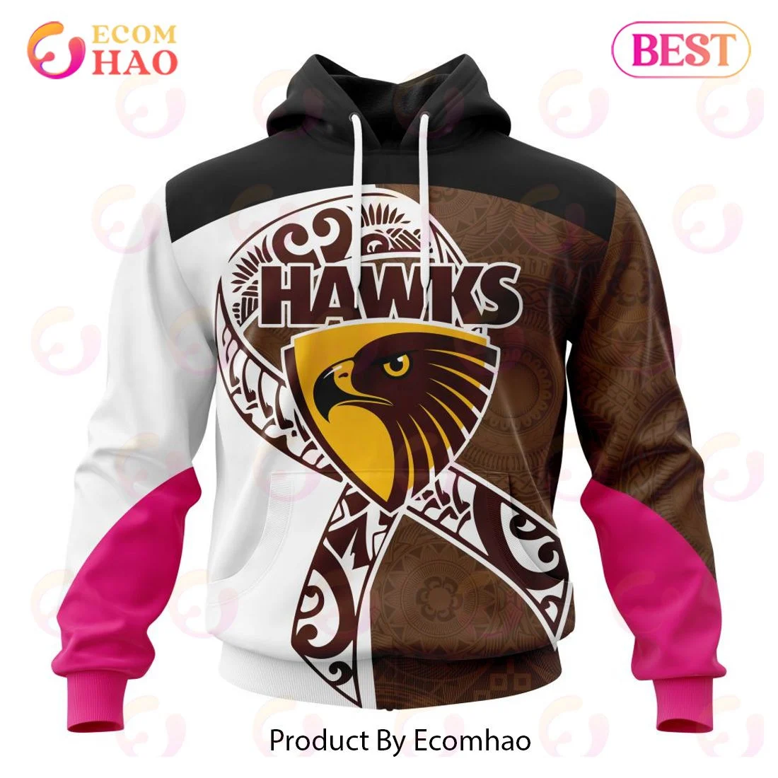 AFL Hawthorn Football Club Specialized Kits Samoa Fight Cancer 3D Hoodie, Zip Hoodie, Man - Women, Warm, Premium Quality HZ0501