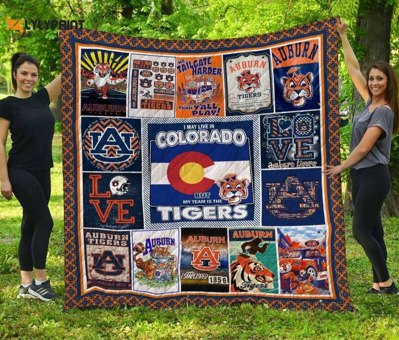 Auburn Tigers Colorado 3D Customized Quilt Blanket For Fans Home Decor Gift ,  Soft Quilt, King Size, All Season Cozy Quilt QB0901