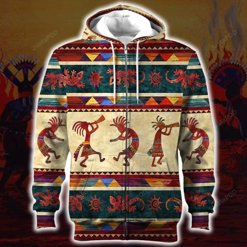 Amazing Indigenous Pattern 3D All Print Hoodie, Zip- Up Hoodie HZ0501