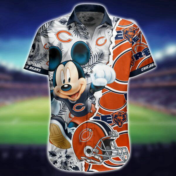 NFL Chicago Bears Hawaiian Shirt Short Mickey 3D HW0601