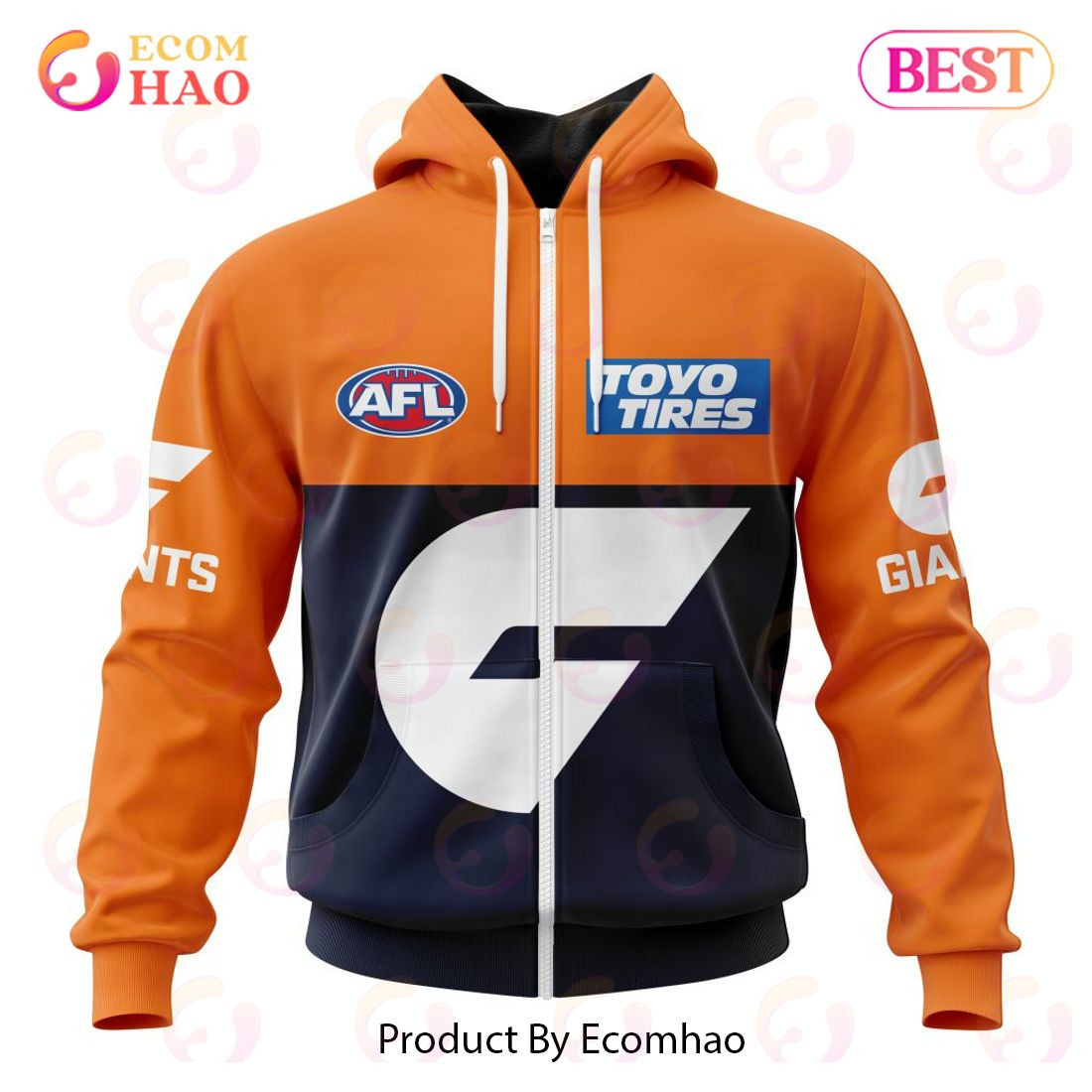 AFL Greater Western Sydney Giants Home Kits 2023 3D Hoodie, Zip Hoodie, Man - Women, Warm, Premium Quality HZ0501