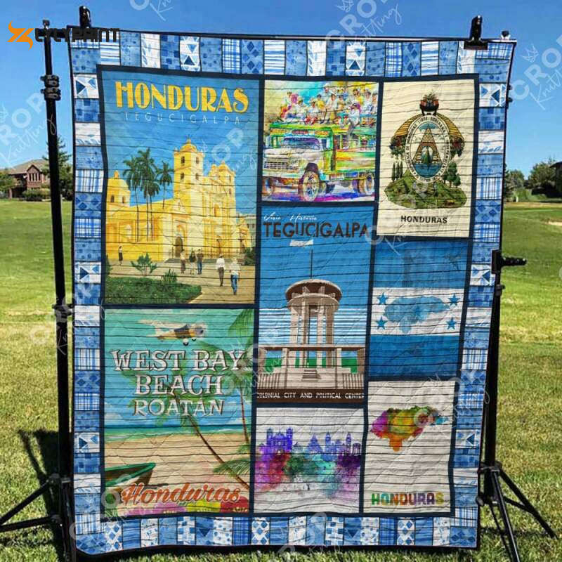 Honduras 3D Customized Quilt Blanket , Soft Quilt, King Size, All Season Cozy Quilt QB0901
