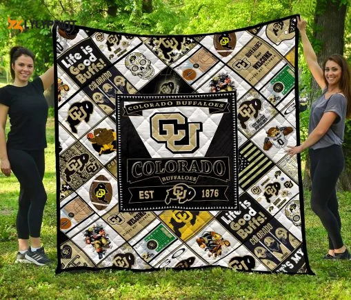 Ncaa Colorado Buffaloes 3D Customized Personalized 3D Customized Quilt Blanket For Fans Home Decor Gift ,  Soft Quilt, King Size, All Season Cozy Quilt QB0901