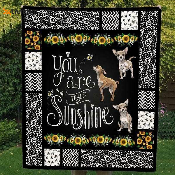 Chihuahua You Are My Sunshine 3D Customized Quilt , Soft Quilt, King Size, All Season Cozy Quilt QB0901