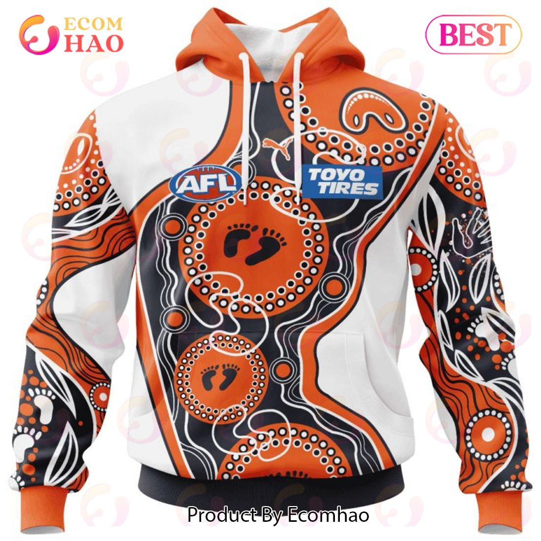 AFL Greater Western Sydney Giants Special Indigenous Design 3D Hoodie, Zip Hoodie, Man - Women, Warm, Premium Quality HZ0501