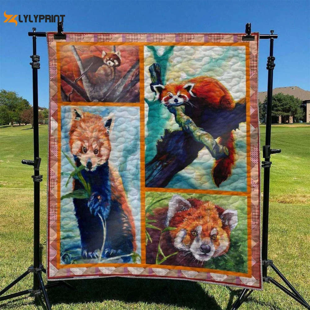 Red Panda 3D Customized Quilt , Soft Quilt, King Size, All Season Cozy Quilt QB0901