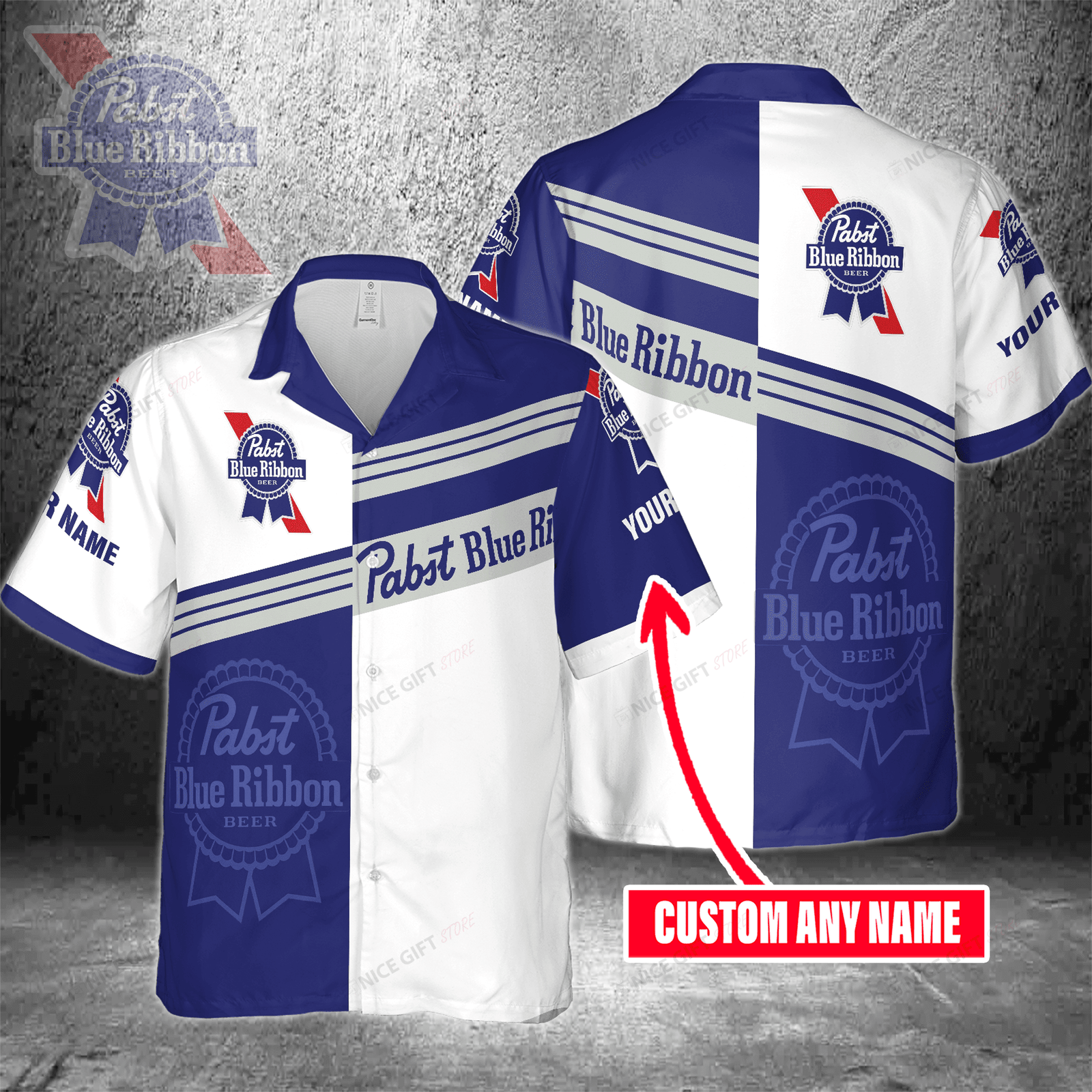 Pabst Blue Ribbon Custom Name Hawaiian Shirt For Men And Women HW0601