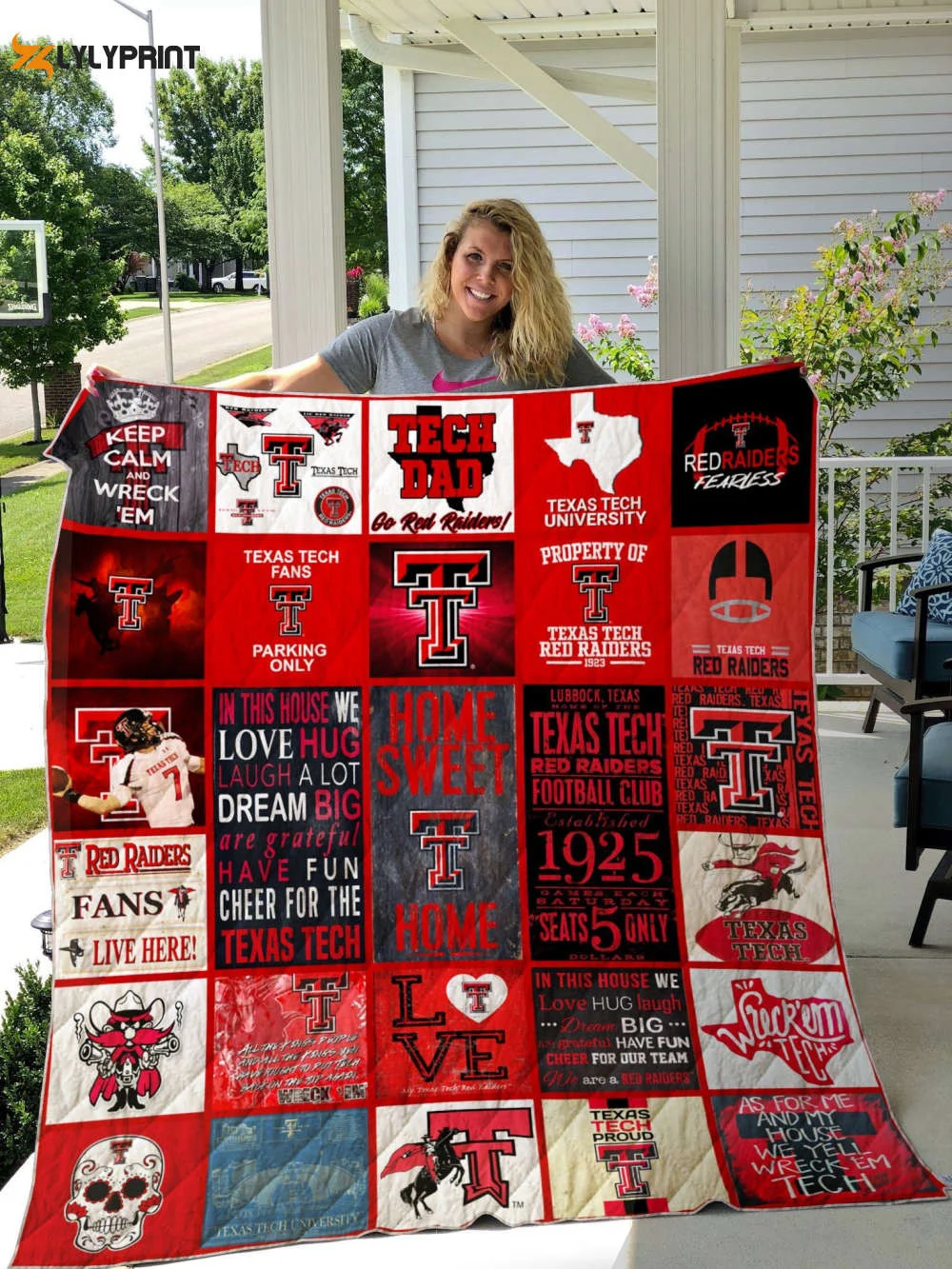 Texas Tech Quilt Blanket For Fans Home Decor Gift , Soft Quilt, King Size, All Season Cozy Quilt QB0901