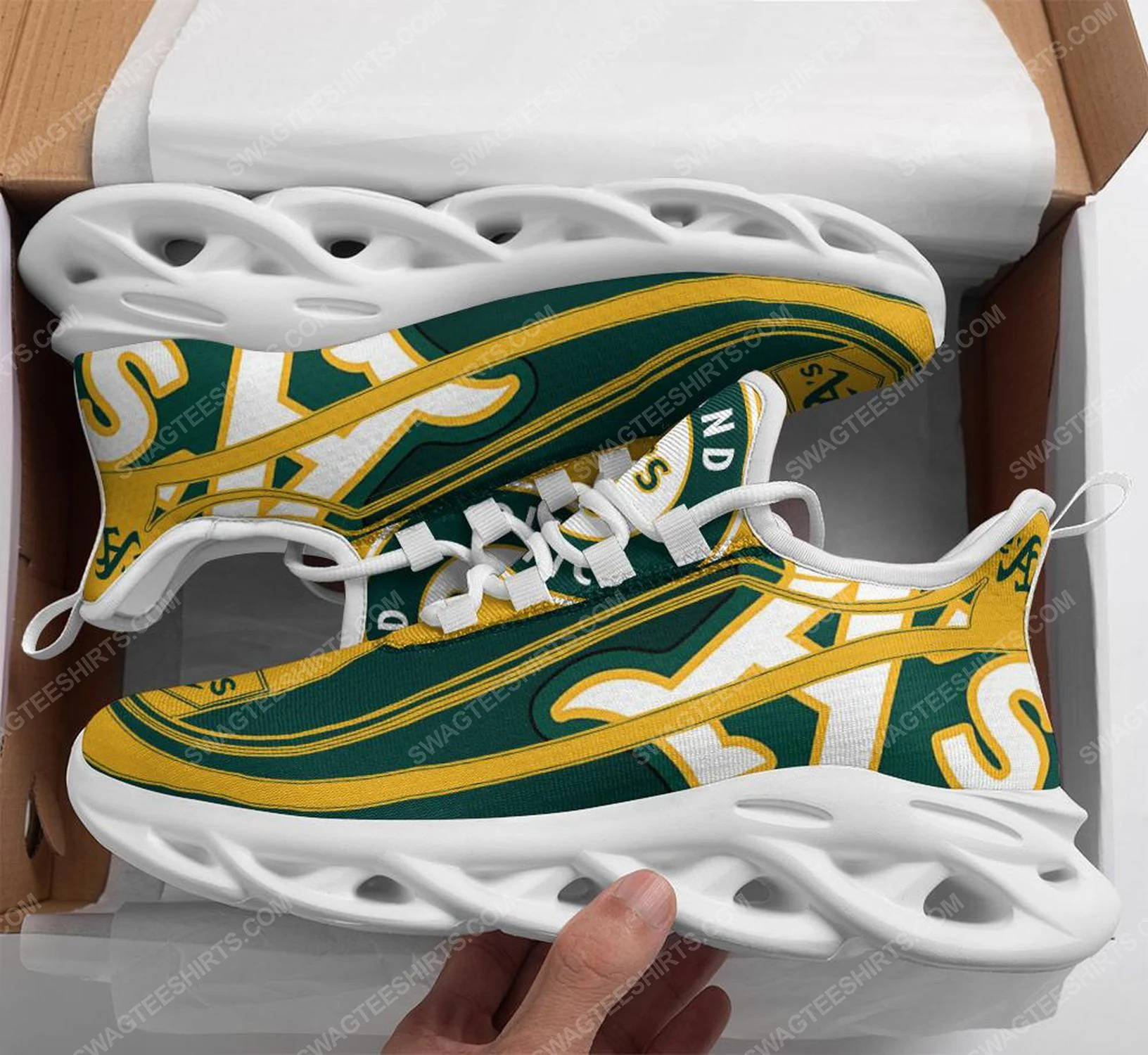 Custom MLB Oakland Athletics Max Soul Shoes V3 Sneaker MS0601
