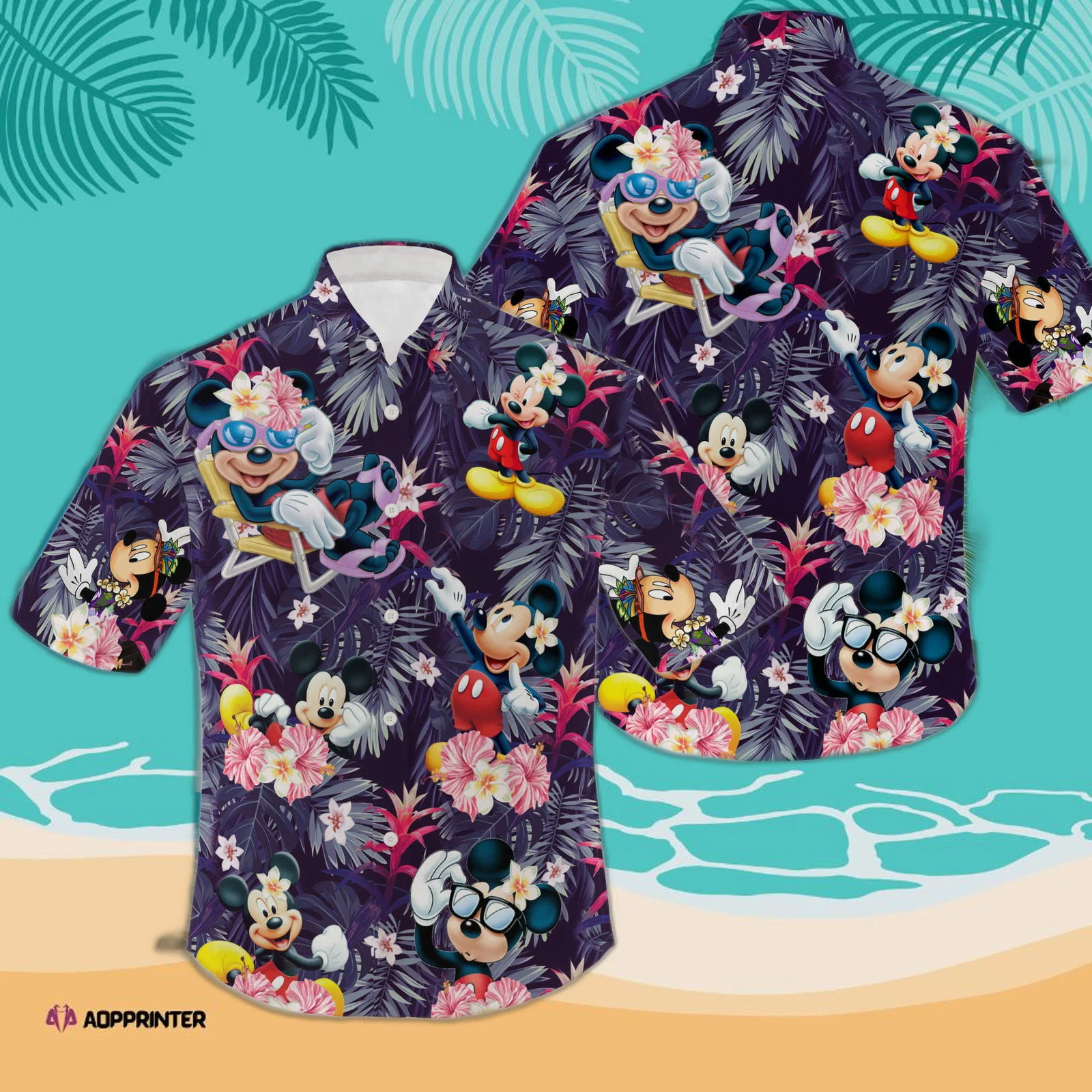 Cool Mickey 3D All Over Print Summer Vacation Hawaiian Shirt Hot Holiday HW0601