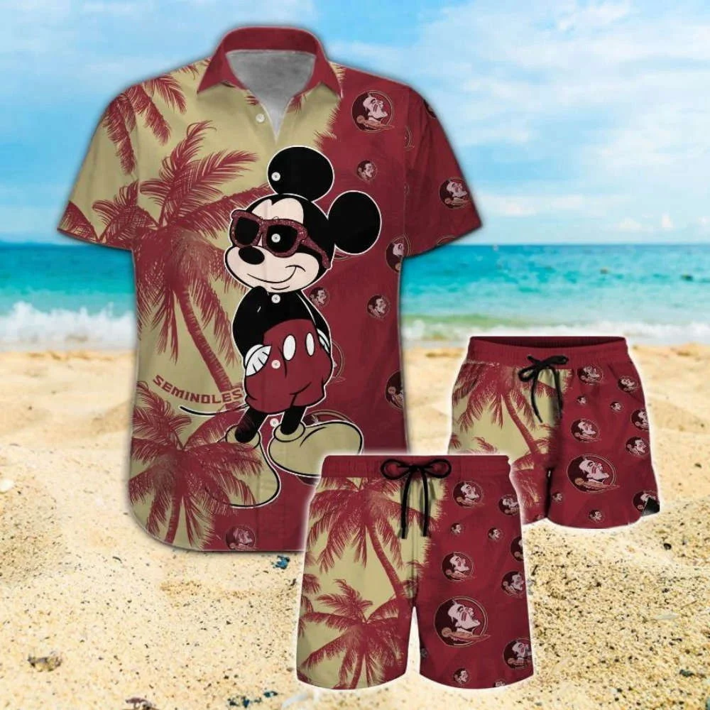 Mickey Mouse Florida State Seminoles Hawaiian Shirt HW0601