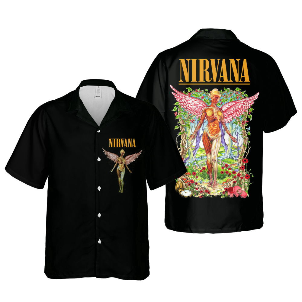 Nirvana Merch In Utero Album Art Cuban Shirt Premium Unique Hawaiian Shirt HW0601
