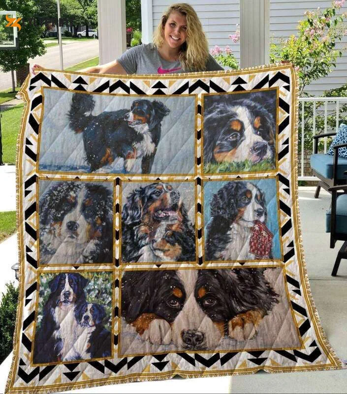 Bernese Mountain 3D Customized Quilt ,  Soft Quilt, King Size, All Season Cozy Quilt QB0901