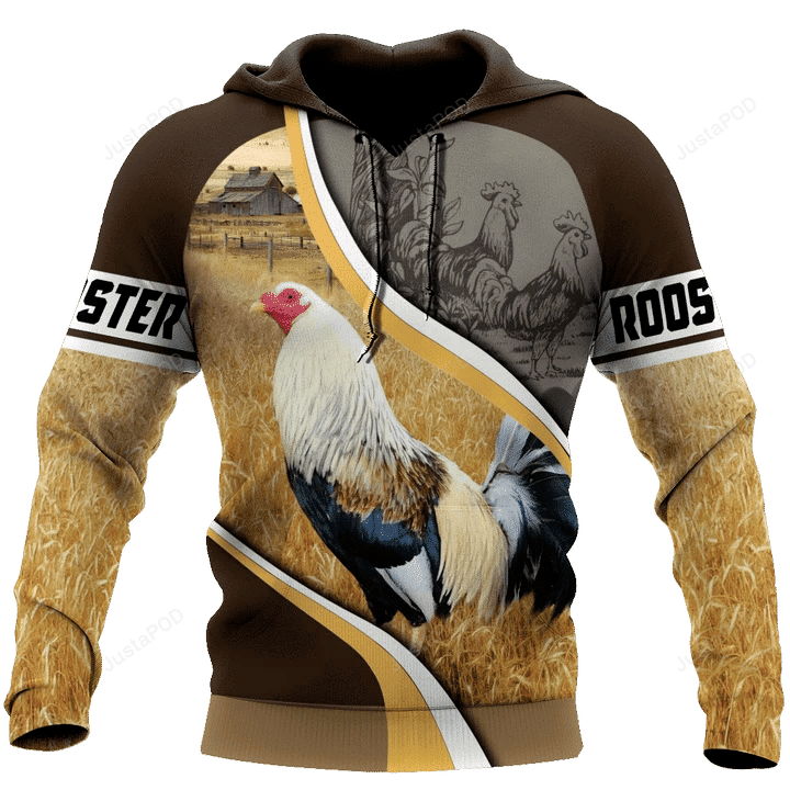 King Rooster 3D All Over Printed Hoodie, Zip- Up Hoodie HZ0501