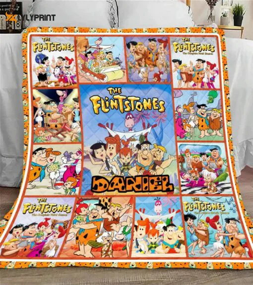 The Flintstones 2 Quilt Blanket For Fans Home Decor Gift , Soft Quilt, King Size, All Season Cozy Quilt QB0901