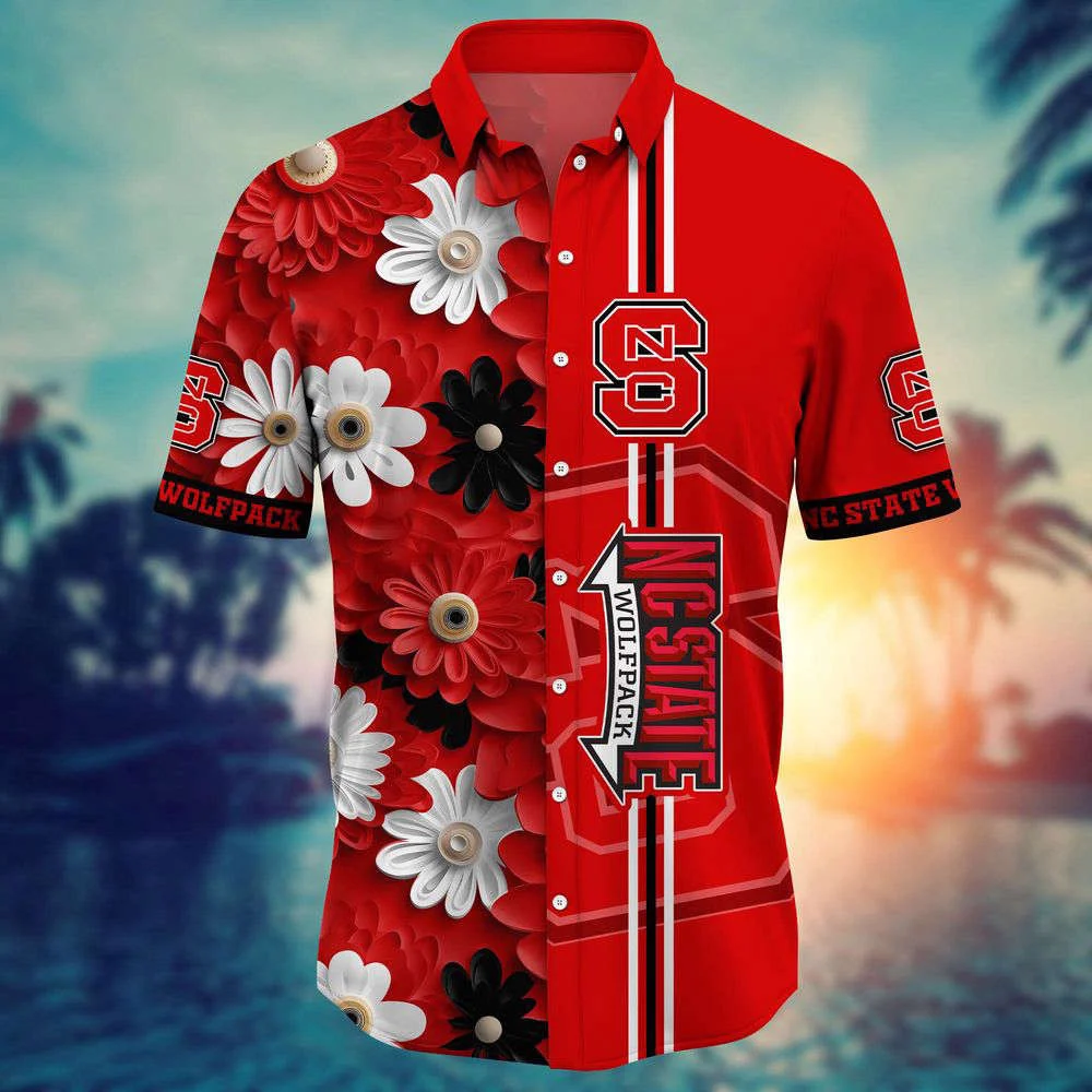 NC State Wolfpack NCAA3 Flower Hawaii Shirt, Best Gift For Men Women HW0601