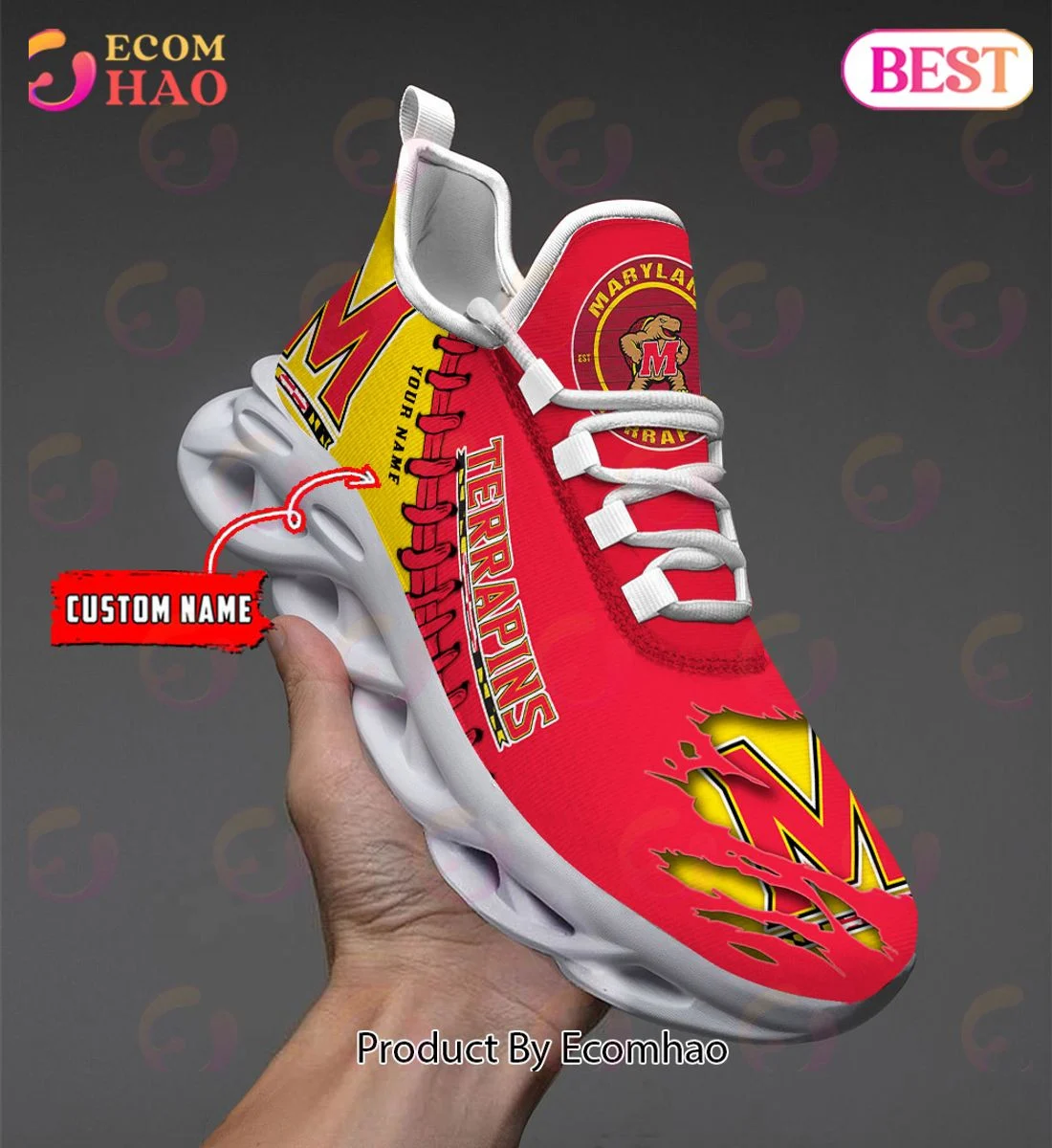 Maryland Terrapins Max Soul Shoes Custom Name  Unisex sneakers MS0601