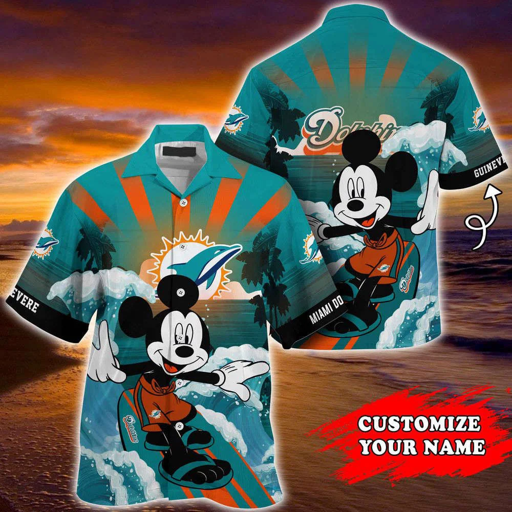 Miami Dolphins NFL-Summer Customized Hawaii Shirt For Sports Fans HW0601