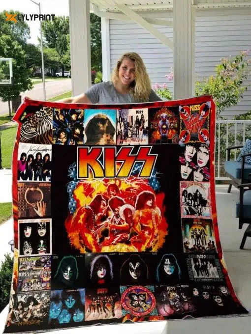 Kiss Quilt Blanket For Fans Home Decor Gift , Soft Quilt, King Size, All Season Cozy Quilt QB0901